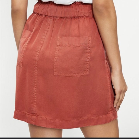 NWT LOFT Drawstring Pocket Skirt, Coral, Size S - Picture 8 of 8